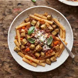 Spaghetti or Ziti with Eggplant